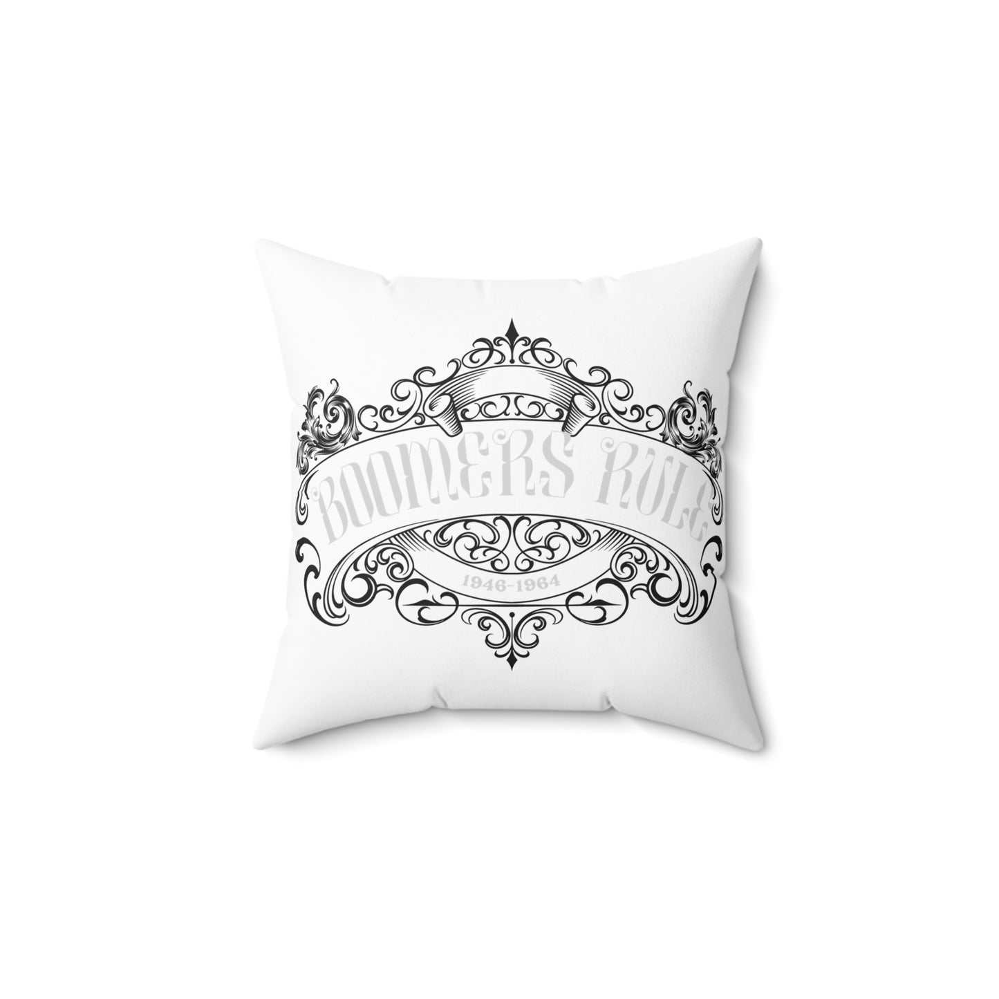 Spun Polyester Square Pillow Boomer Rules