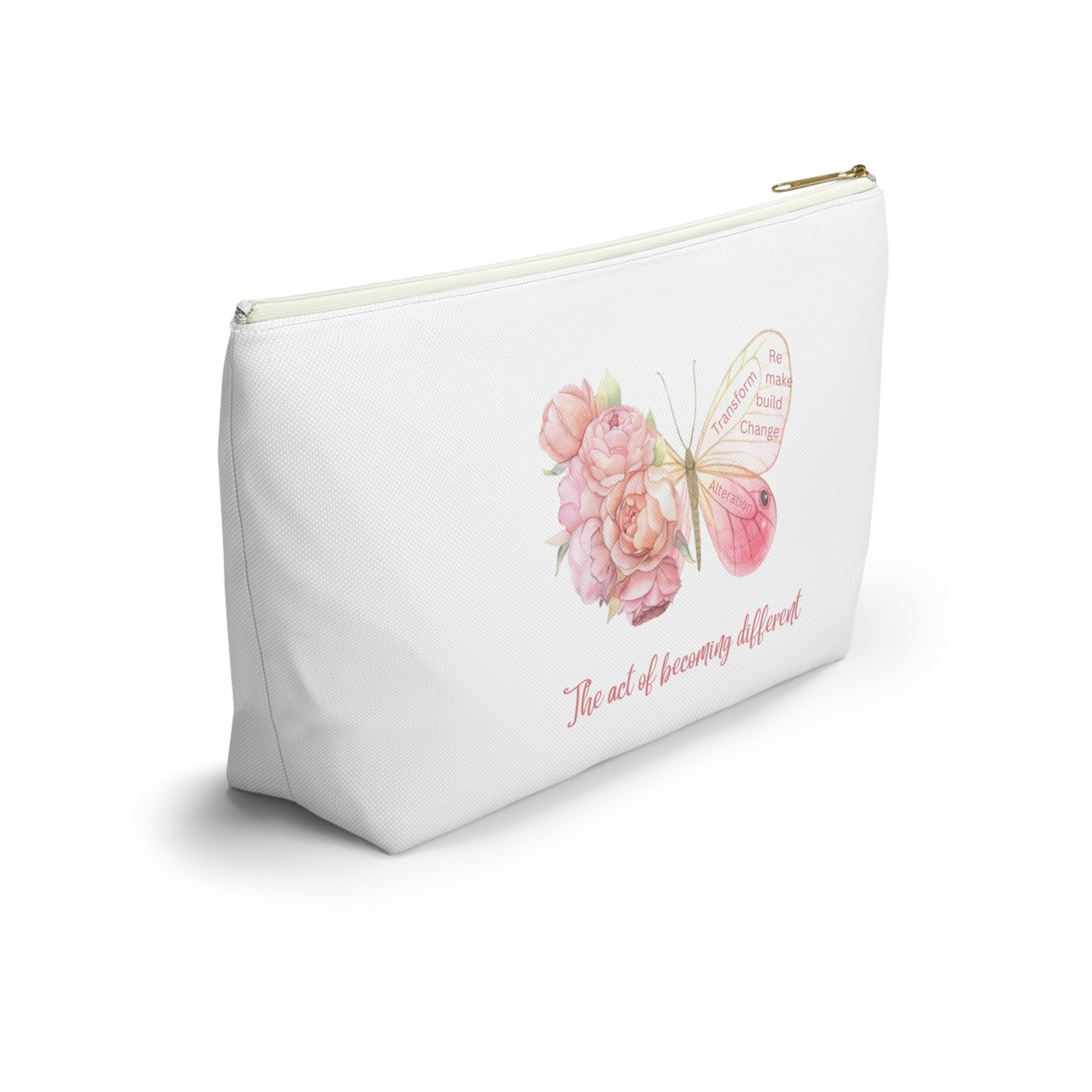 Accessory Pouch w T-bottom - Transform, Self Love, Pink