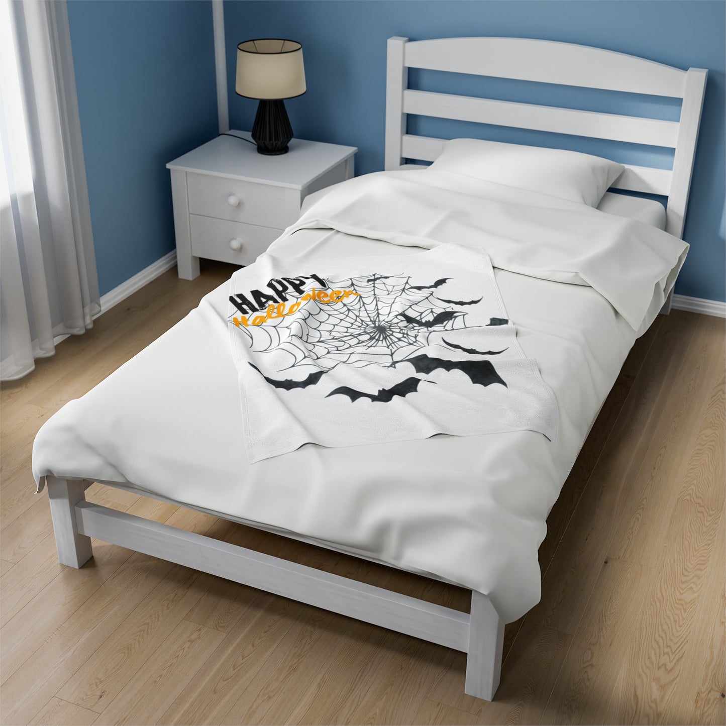 Personalize Velveteen Plush Blanket - Happy Halloween