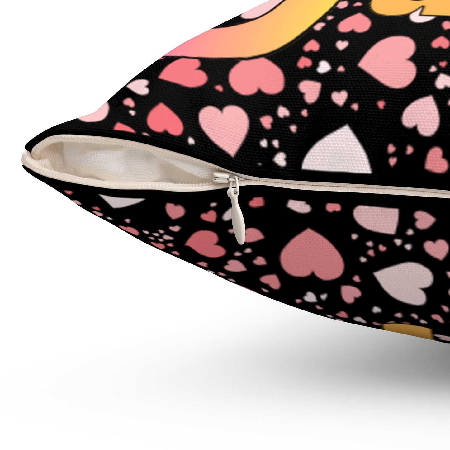 Spun Polyester Square Pillow Stupid Cupid Transformation Butterfly