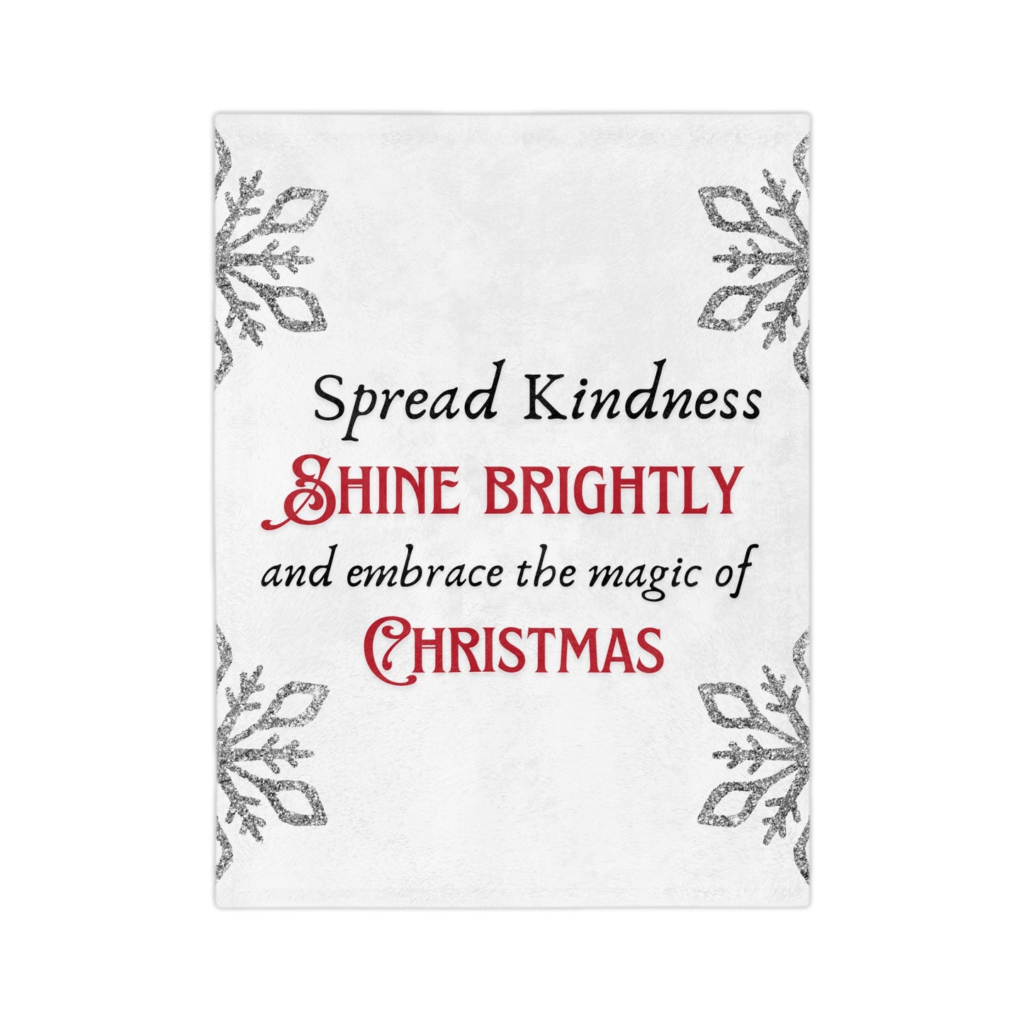 Velveteen Minky Blanket - Spread Kindness, Shine Brightly