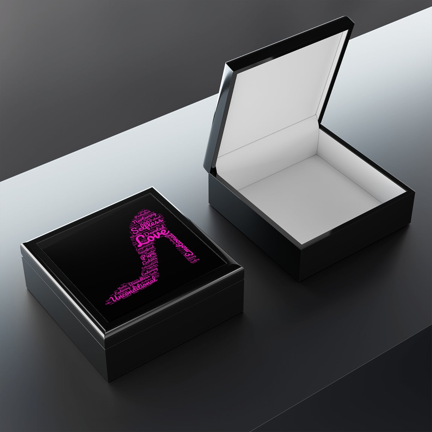 Empowerment High Heel Jewelry Box – Black Ceramic