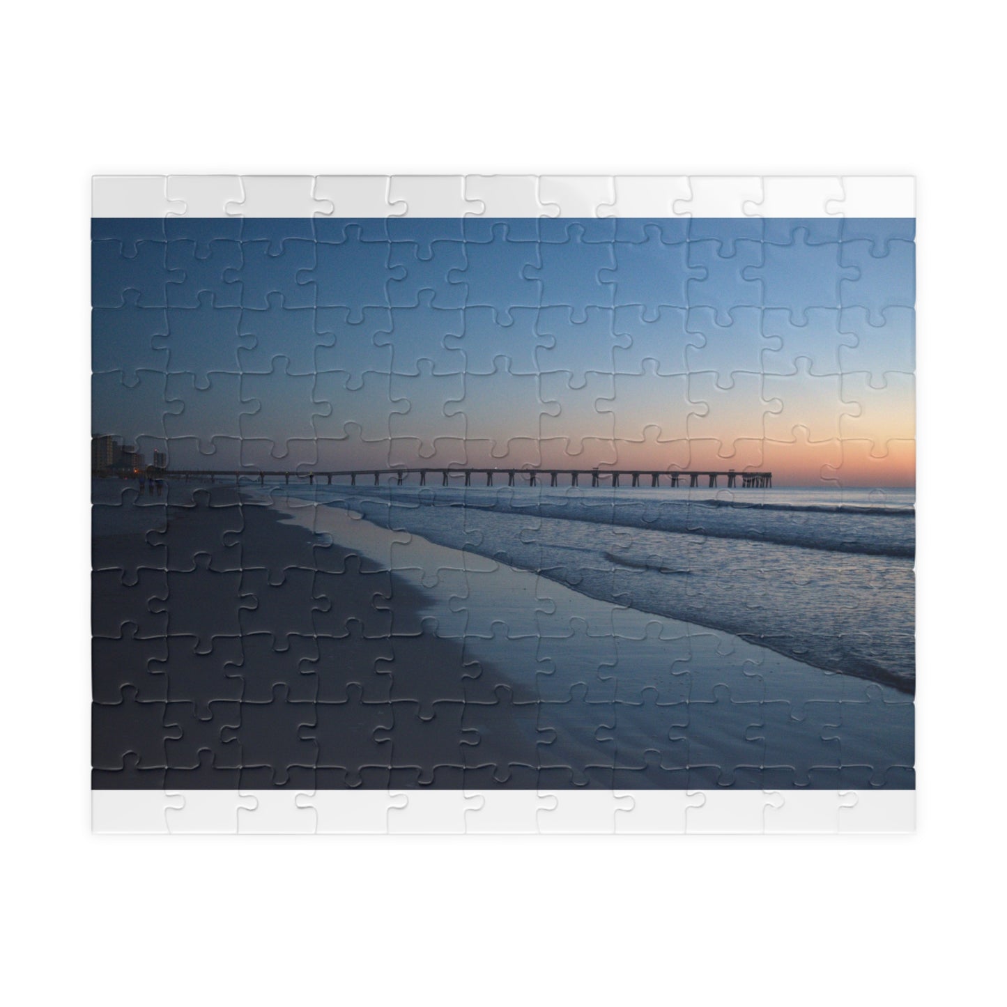 Puzzle (110, 252, 500, 1014-piece) Blue hour at the pier