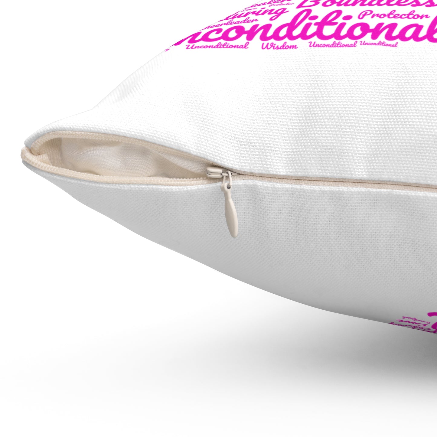 Spun Polyester Square Pillow MOM & High Heals