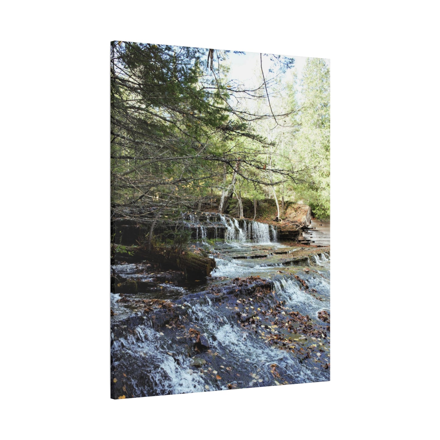 Agate waterfall left Matte Canvas, Stretched, 1.25" 48" x 16", 48" x 24", 32", 36" Vertical