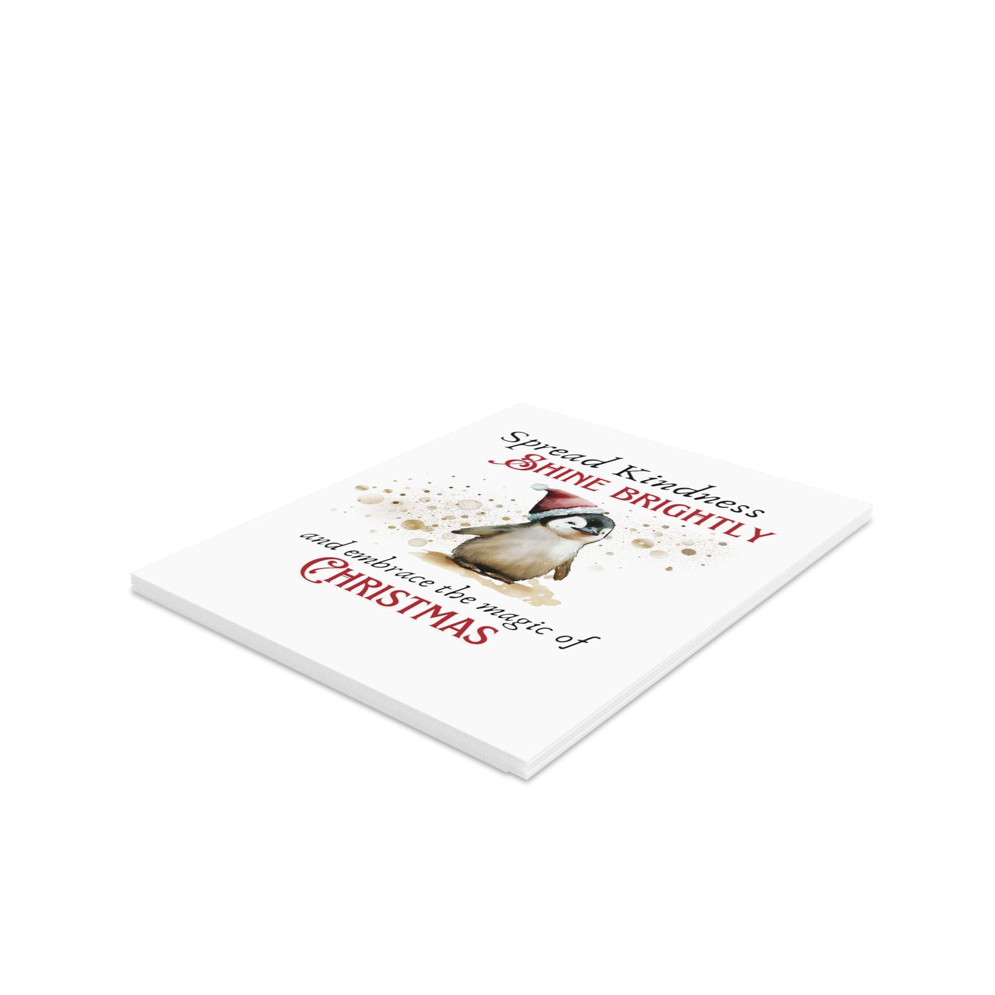 Greeting cards (8, 16, and 24 pcs) Magic of Christmas Baby Penguin