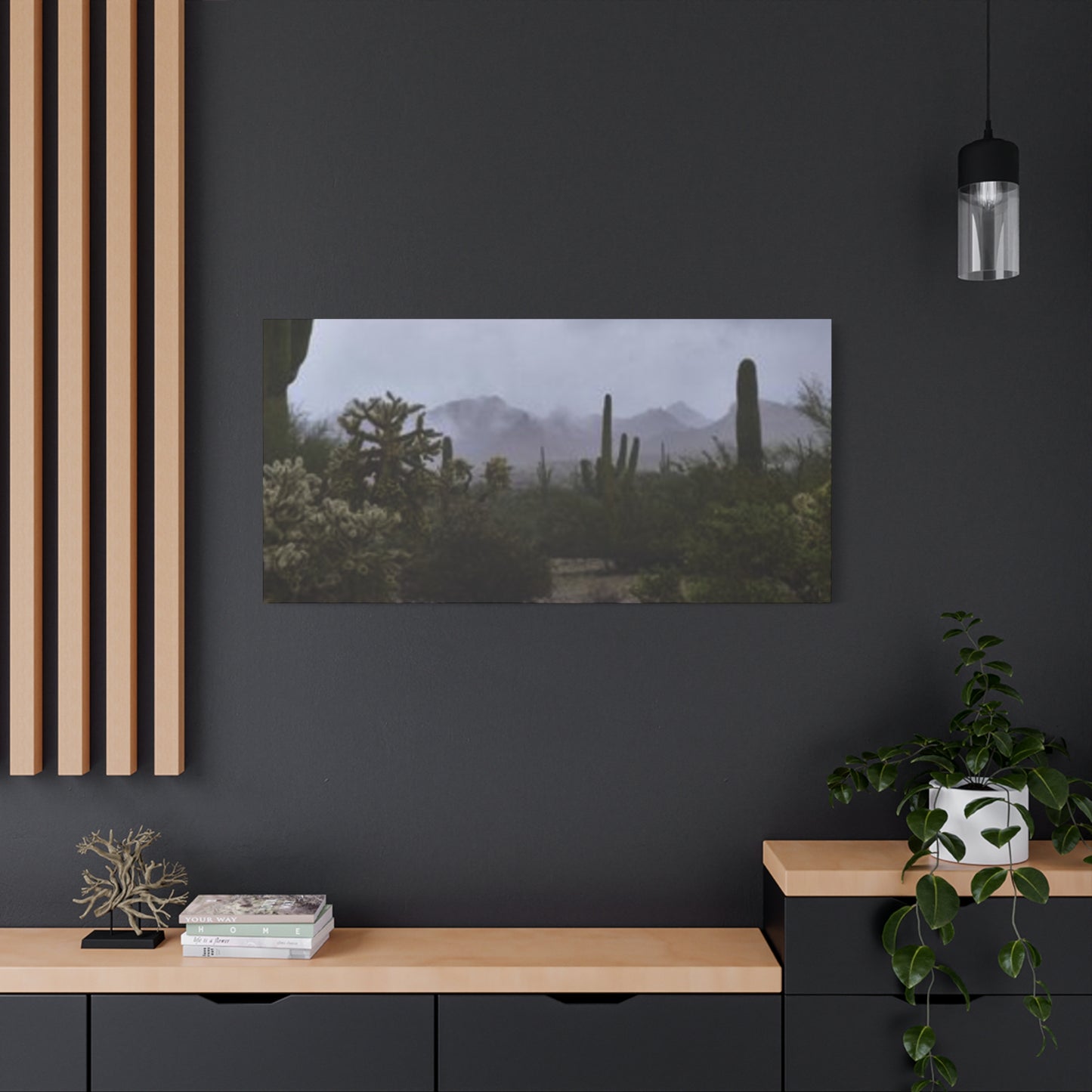 Foggy Desert Matte Canvas, Stretched, 1.25" 48" x 24", 32", 36"