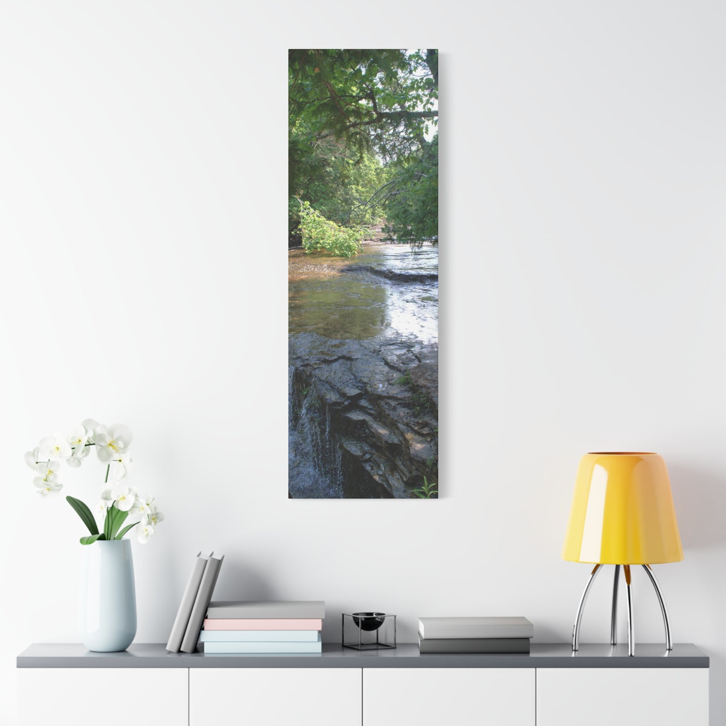 Agate waterfall right Matte Canvas, Stretched, 1.25" 48" x 16", 48" x 24", 48" x 32", 48" x 36" Vertical