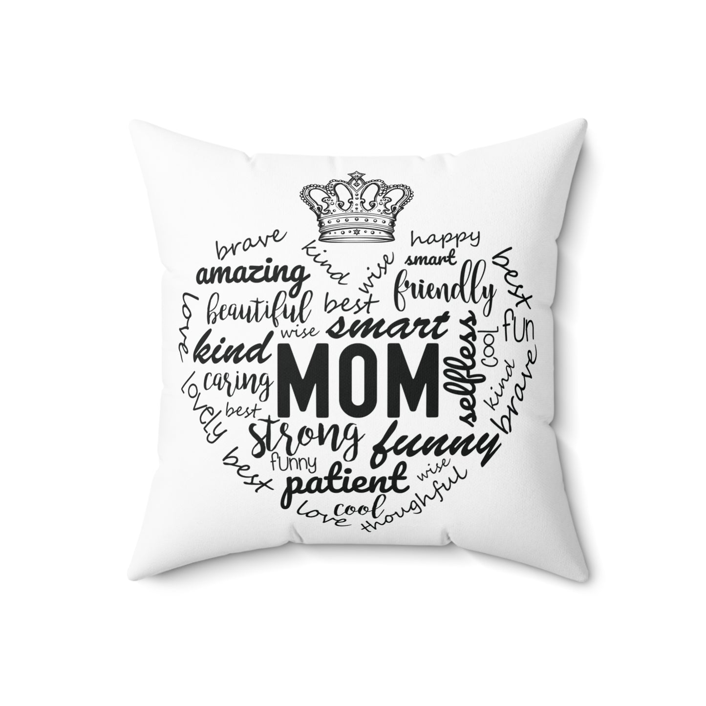 Spun Polyester Square Pillow - MOM and Sandle