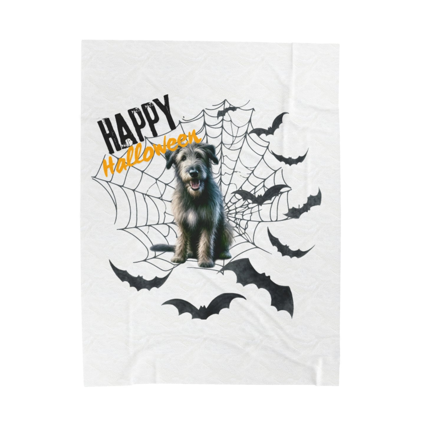 Velveteen Plush Blanket - Sealyham Terrier Halloween