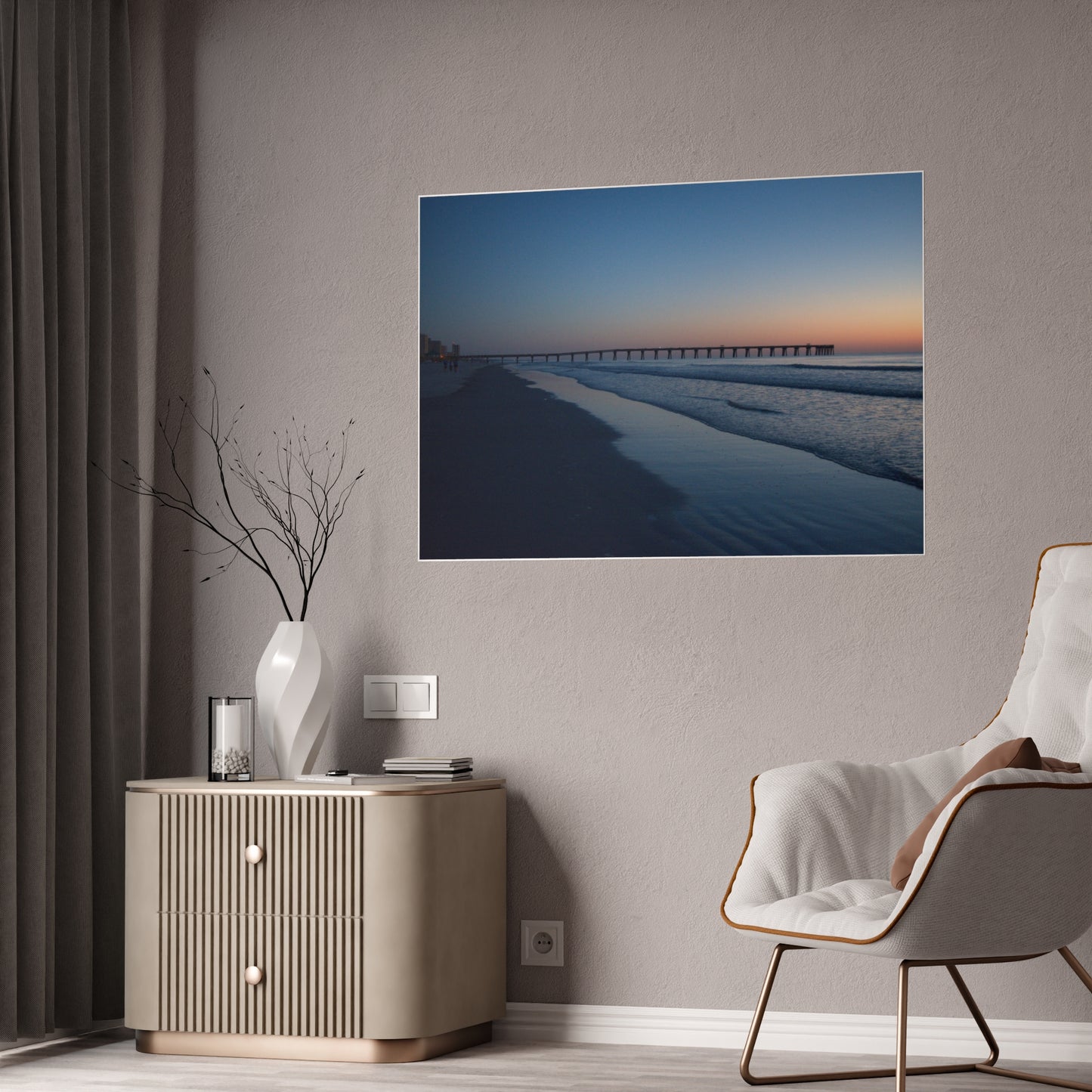 Gloss Posters - Blue hour at the Pier