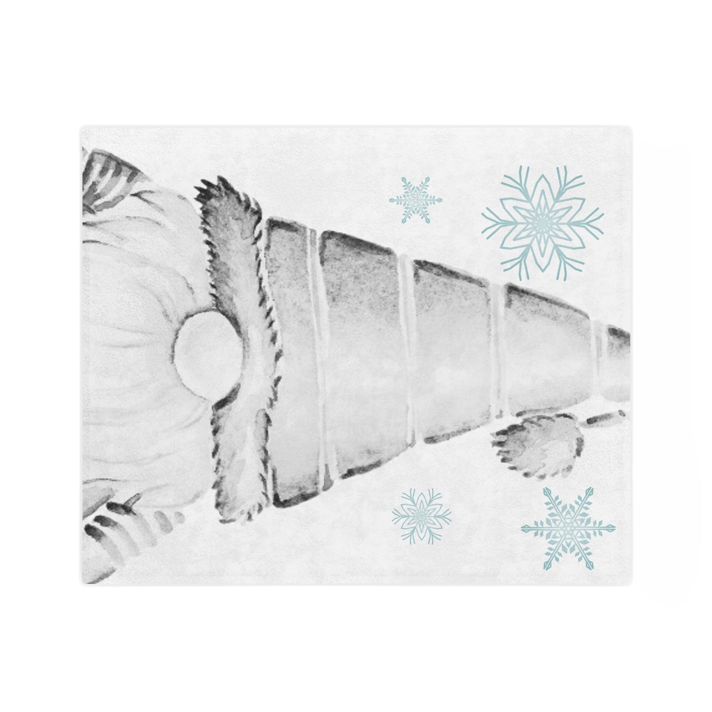 Velveteen Minky Blanket - Gnome for the Holidays