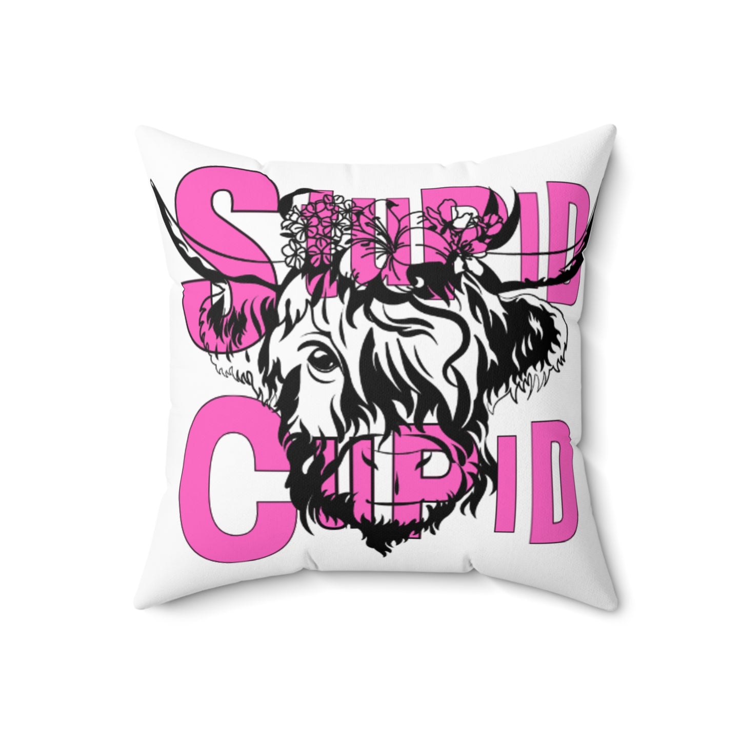 Highland Cow SC Spun Polyester Square Pillow MASTER