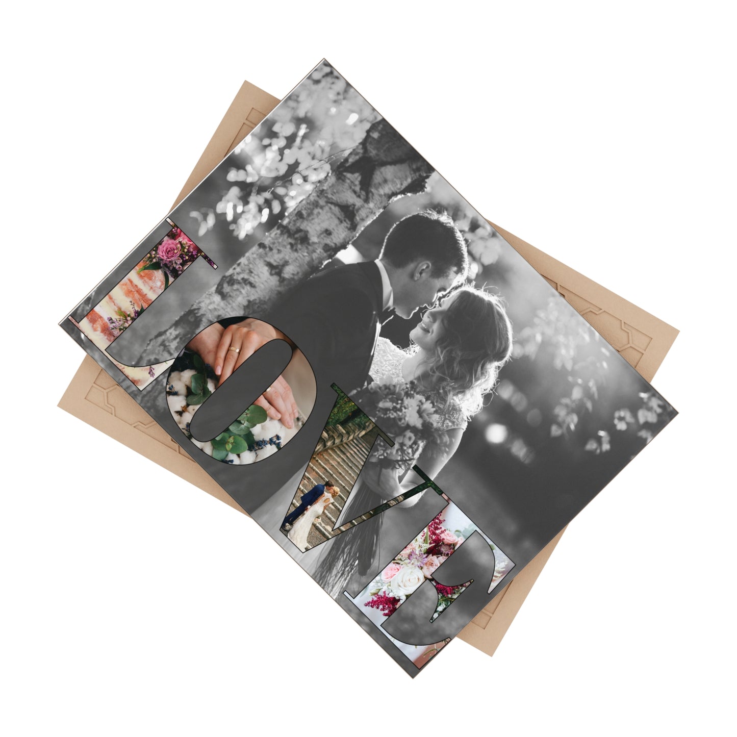 Personalized Ceramic Photo Tile - Wedding, Anniversary, Valentines,