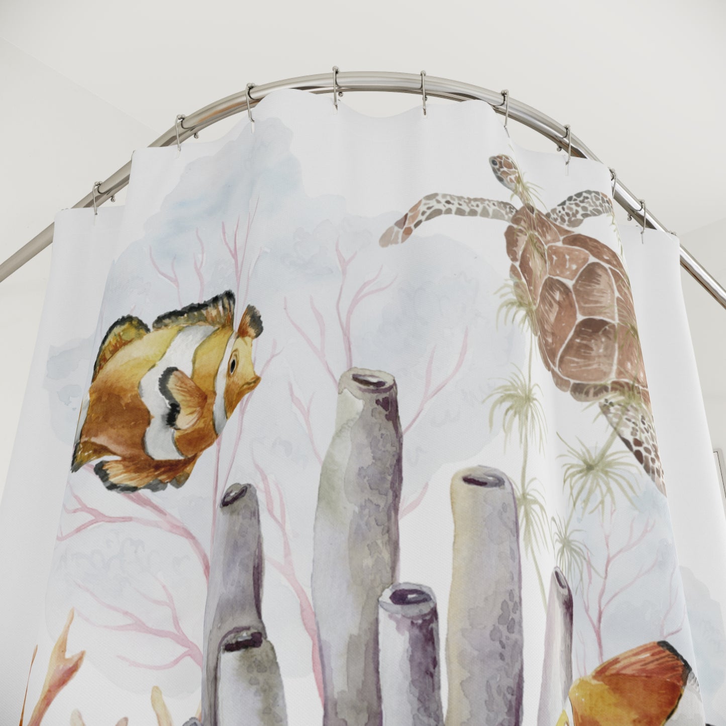 Shower Curtain - Turtle and Cloud Fish