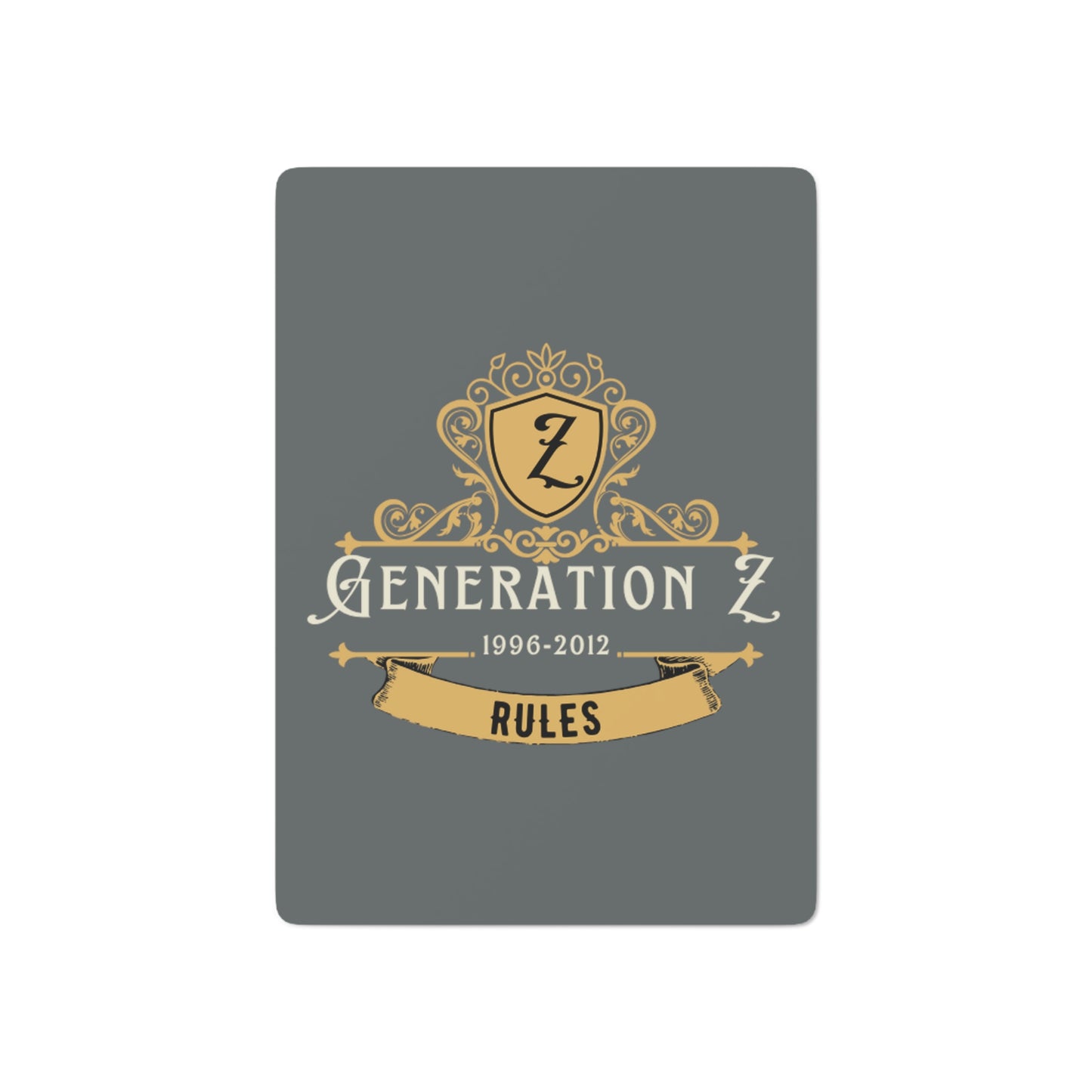 Grey Poker Cards Gen Z