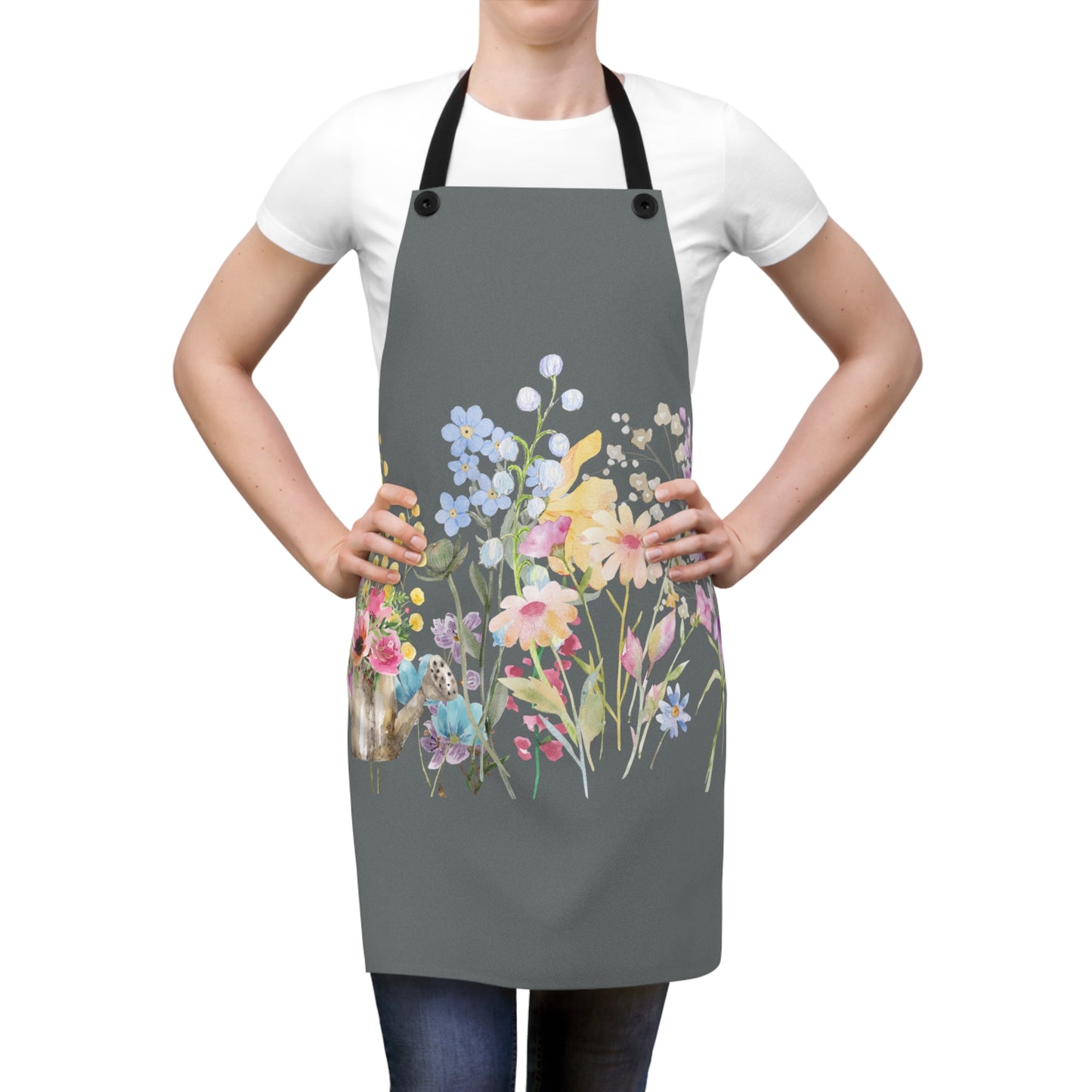 Dark Grey Apron - Springtime