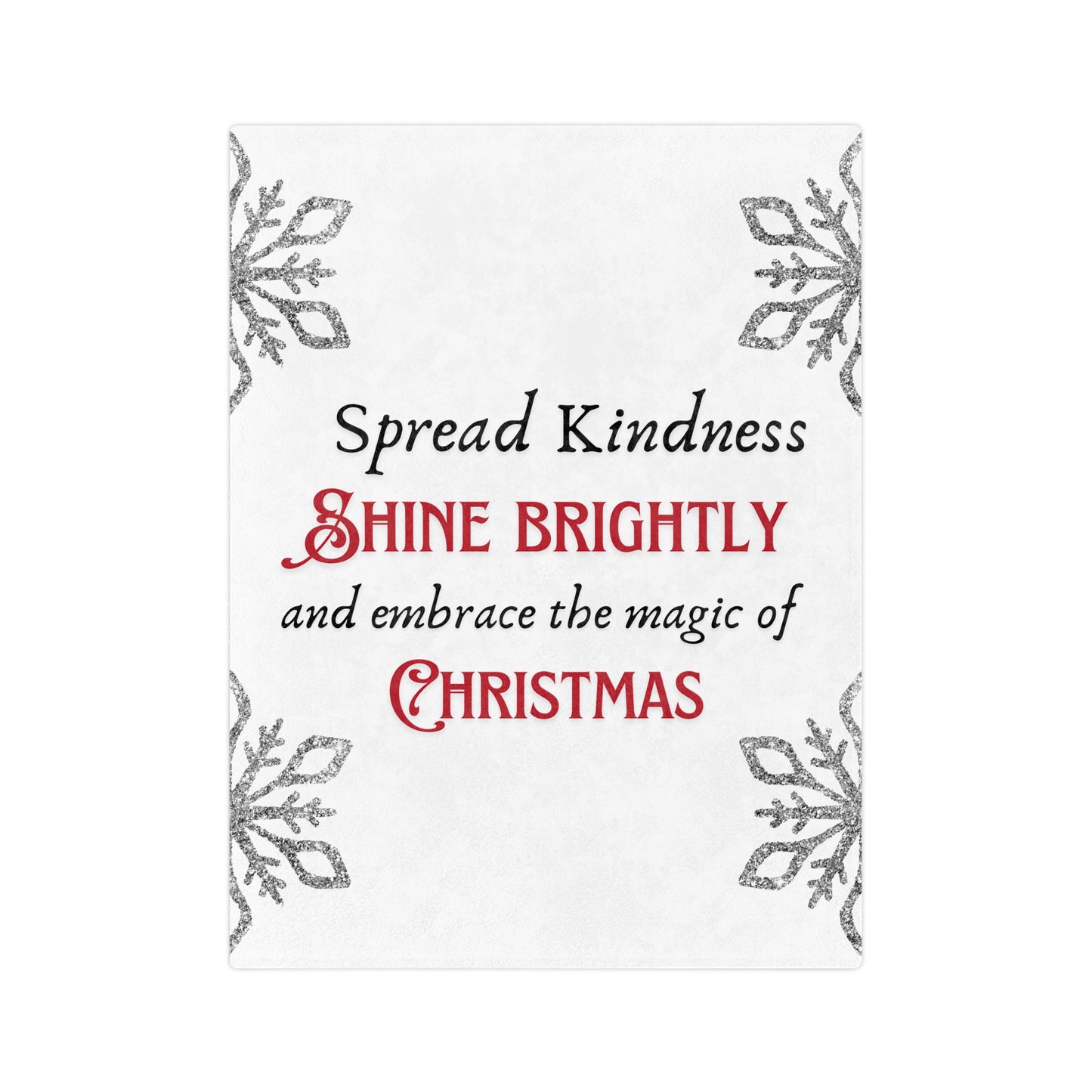 Velveteen Minky Blanket - Spread Kindness, Shine Brightly