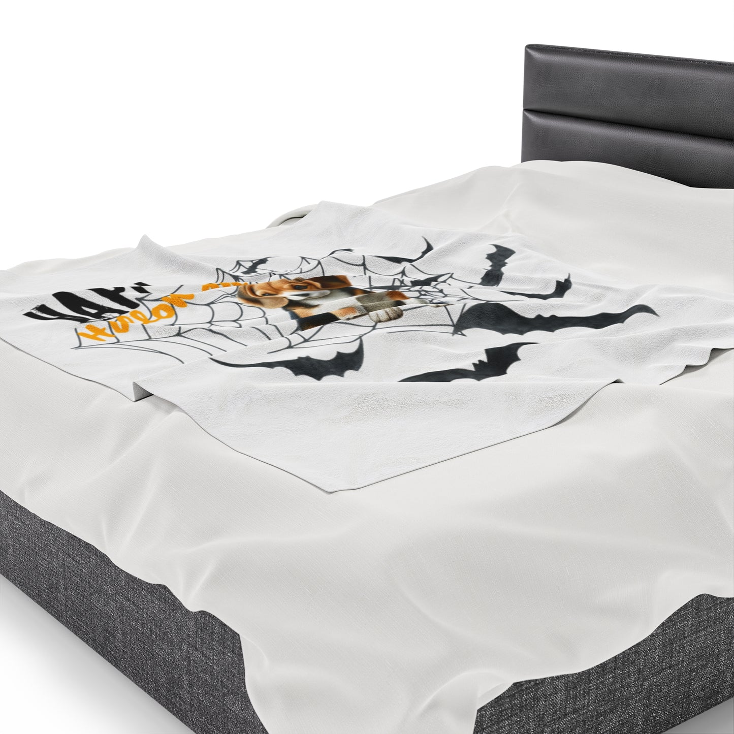 Velveteen Plush Blanket - Beagle Halloween