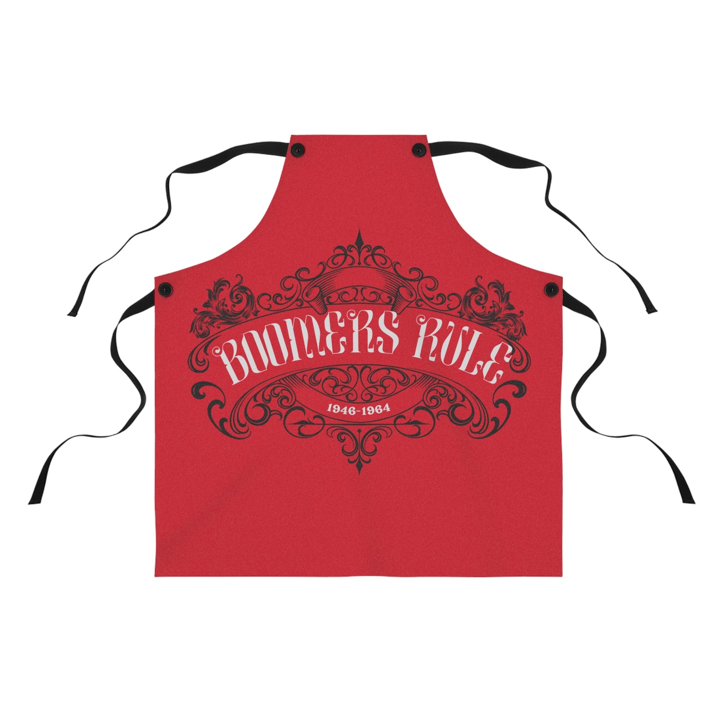 Dark Red Apron - Boomers Rule Full Apron