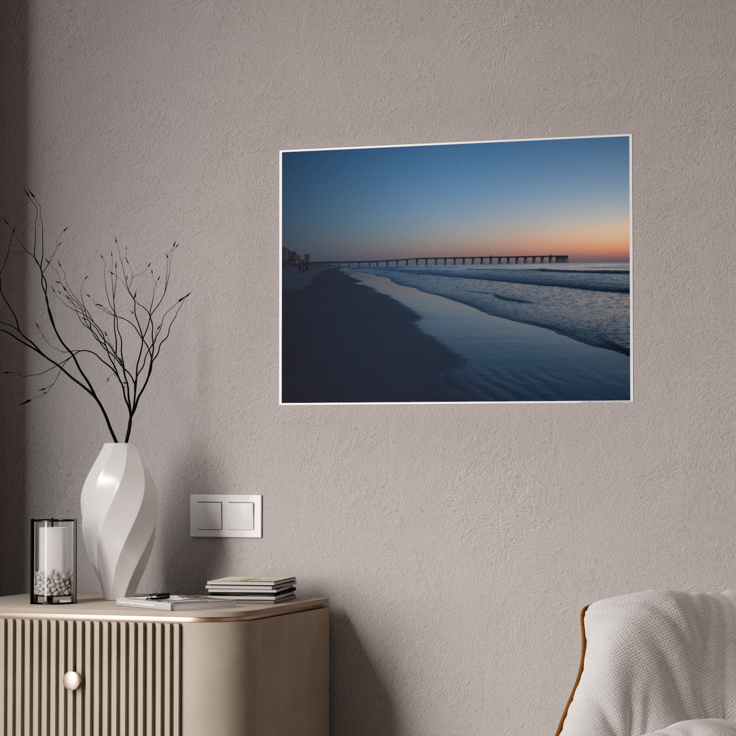 Gloss Posters - Blue hour at the Pier