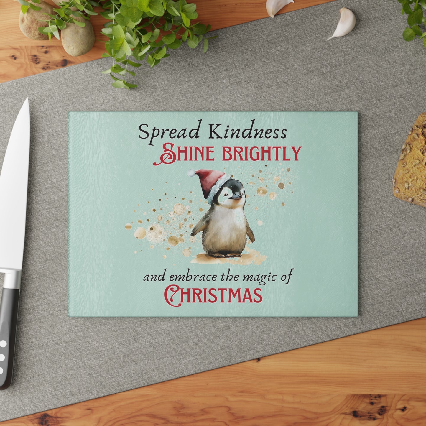 Glass Cutting Board - Magic of Christmas