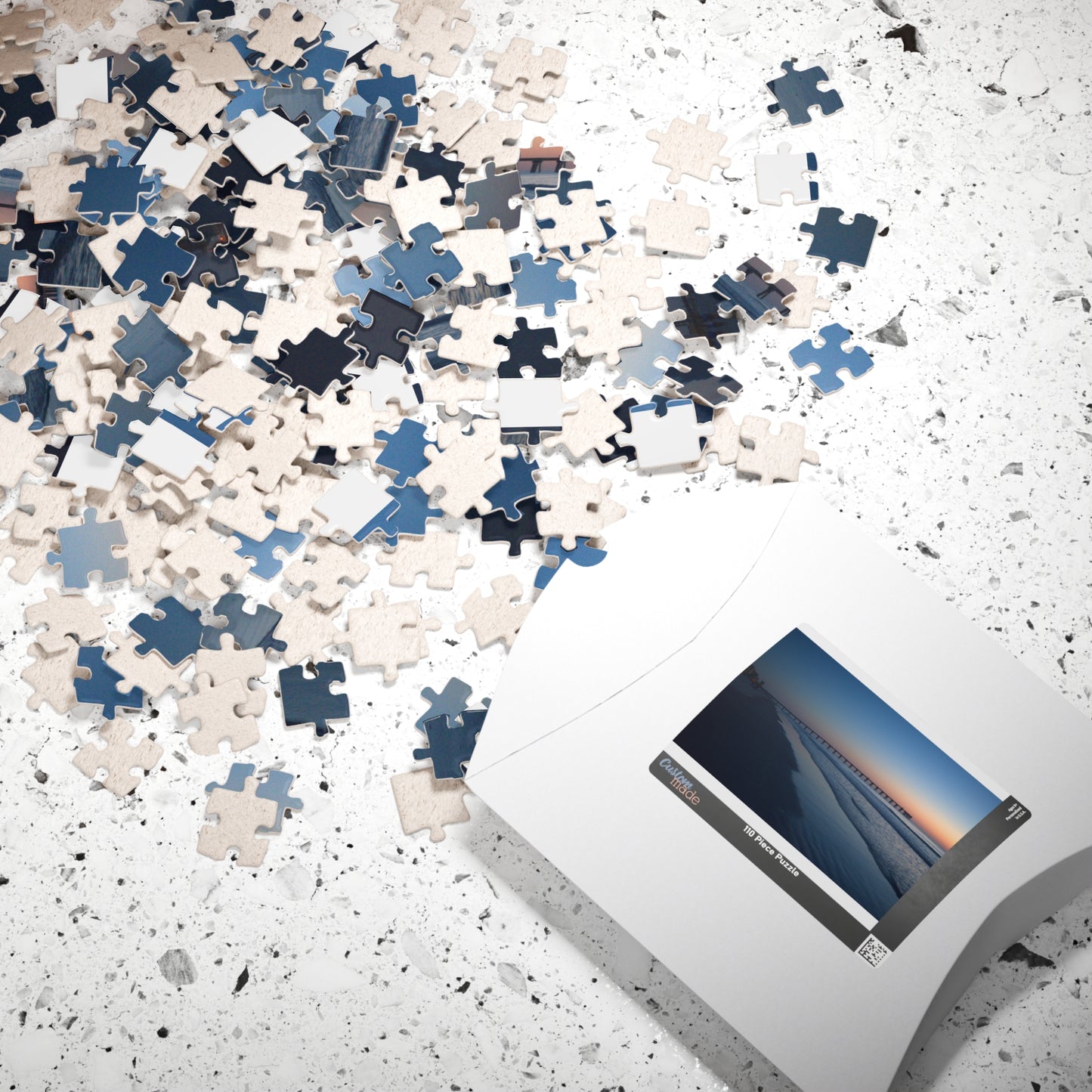 Puzzle (110, 252, 500, 1014-piece) Blue hour at the pier