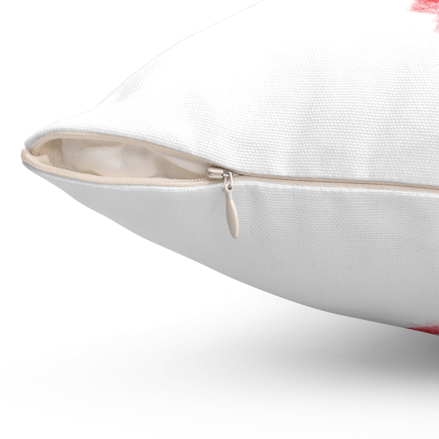 Spun Polyester Square Pillow I love you Heart with couple