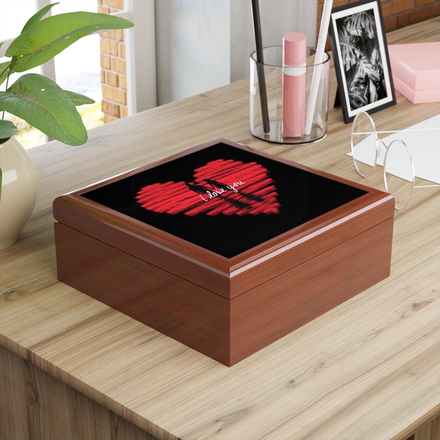 i love you Jewelry Box – Black Ceramic