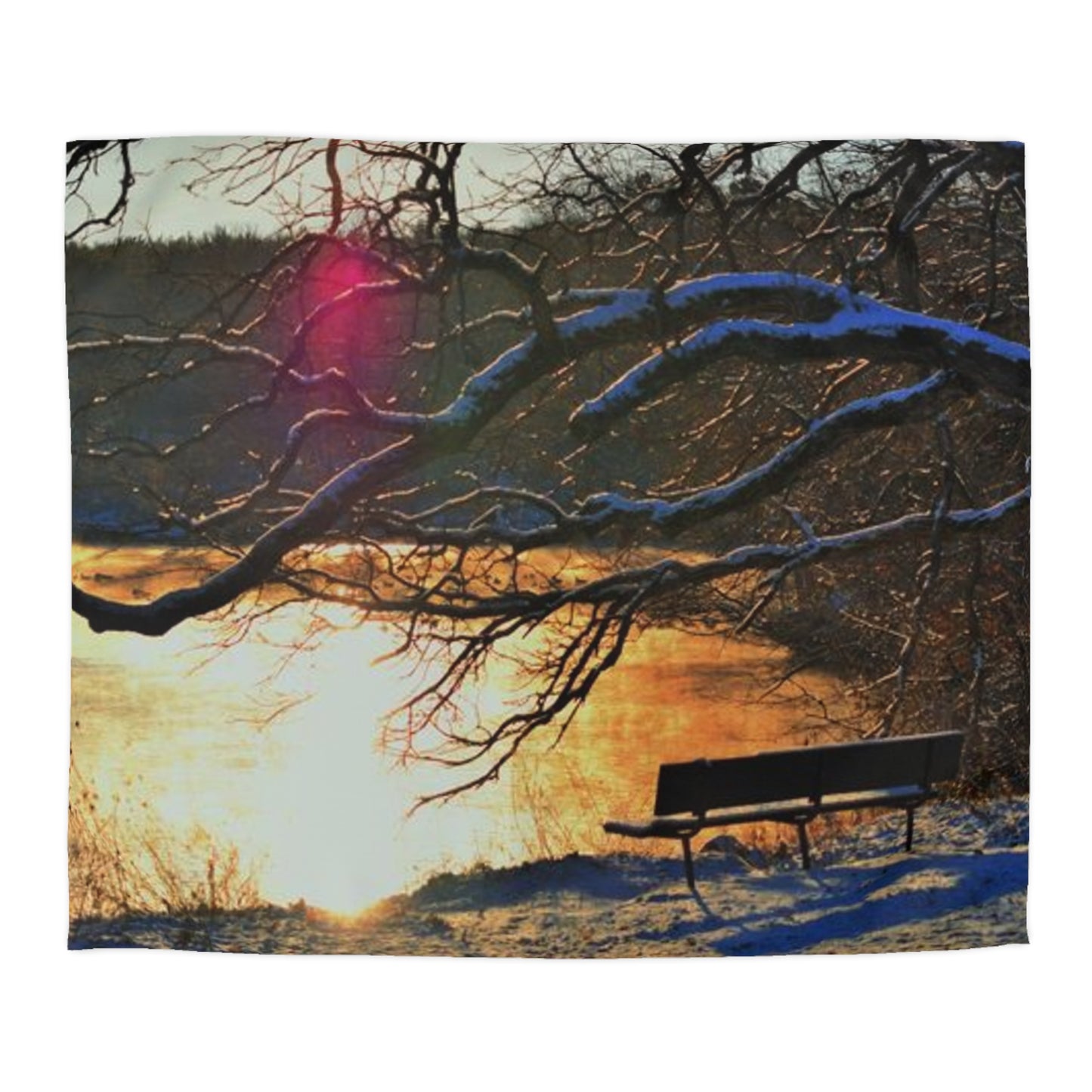 Microfiber Duvet Cover - A bench to remember