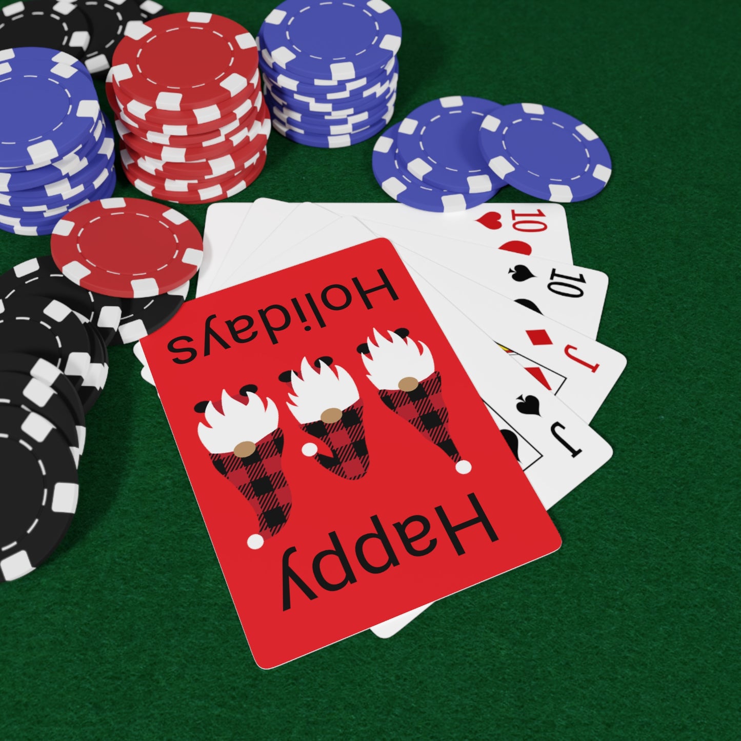Poker Cards Happy Holidays