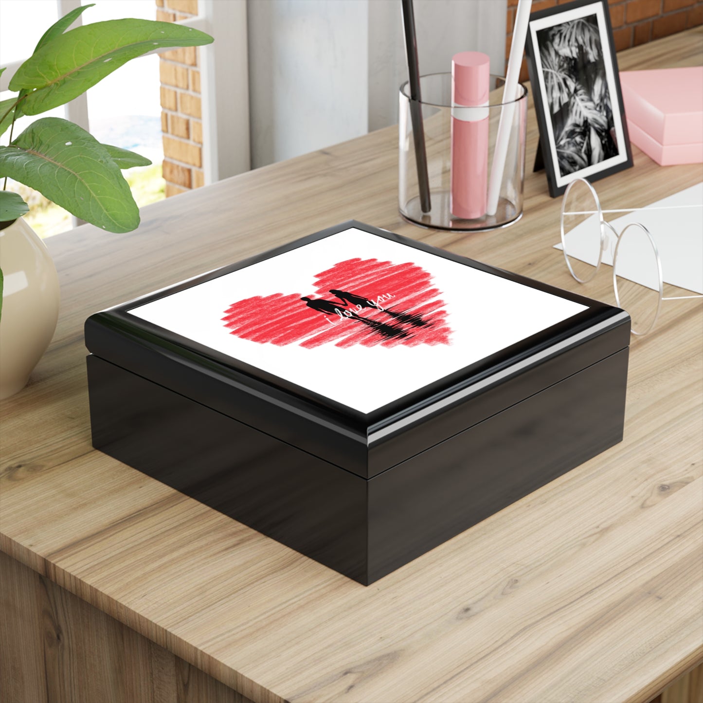 i love you Jewelry Box – White Ceramic