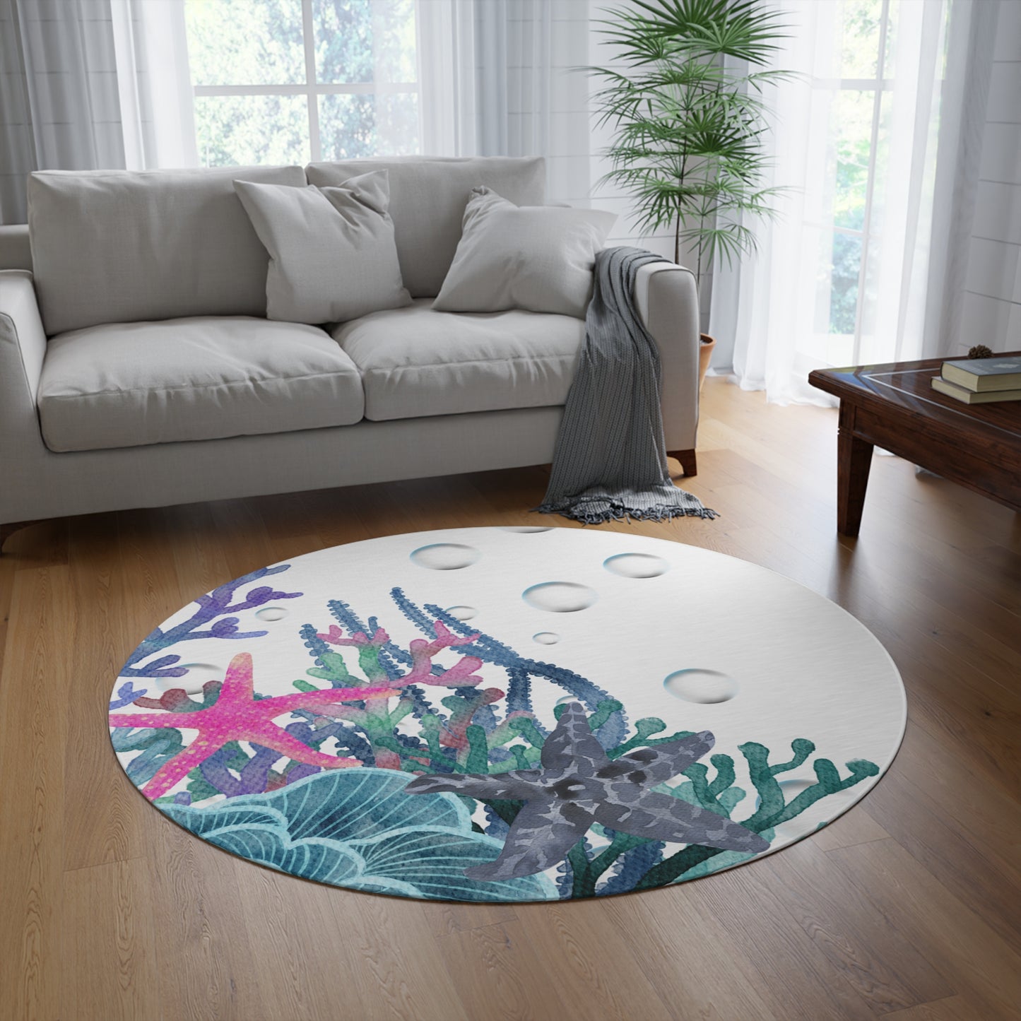 Round Rug - Reef and Star Fish