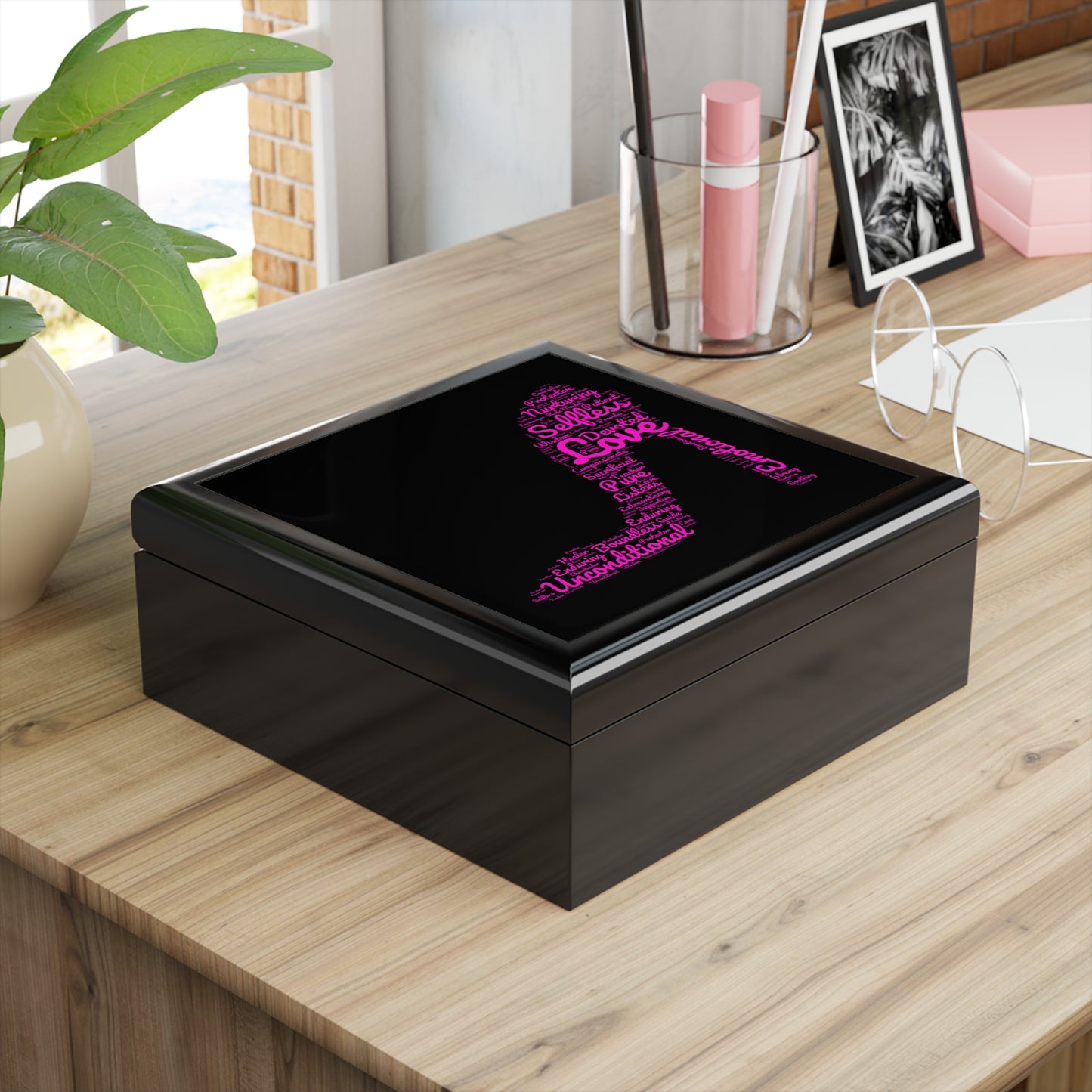 Empowerment High Heel Jewelry Box – Black Ceramic