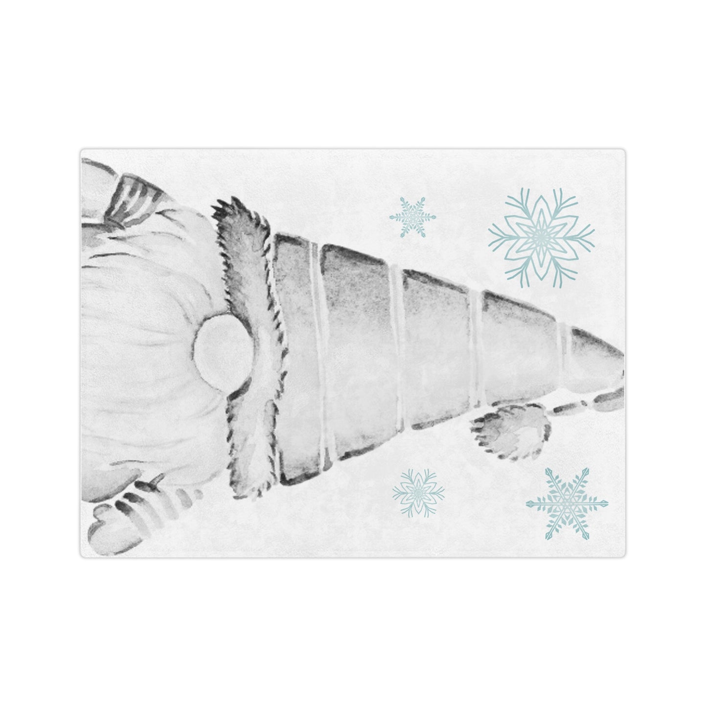Velveteen Minky Blanket - Gnome for the Holidays