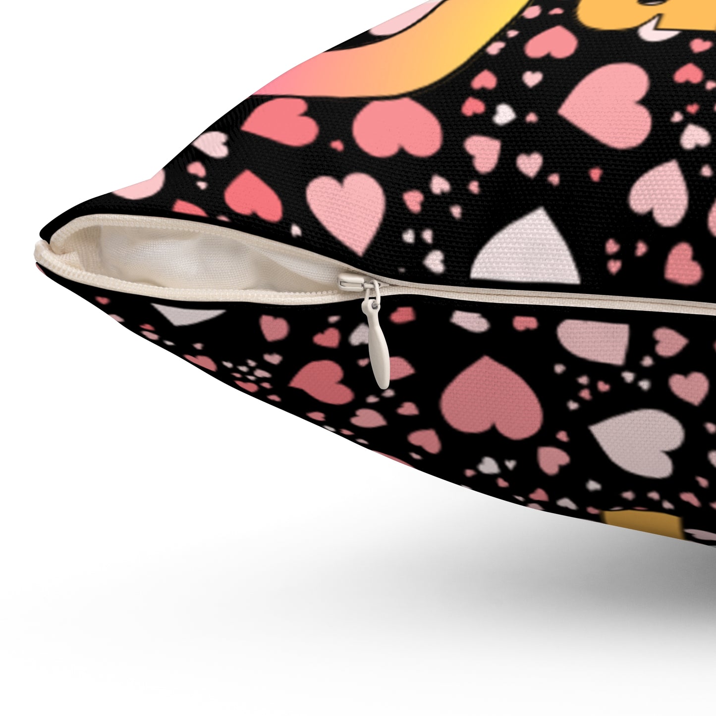 Spun Polyester Square Pillow Stupid Cupid Transformation Butterfly