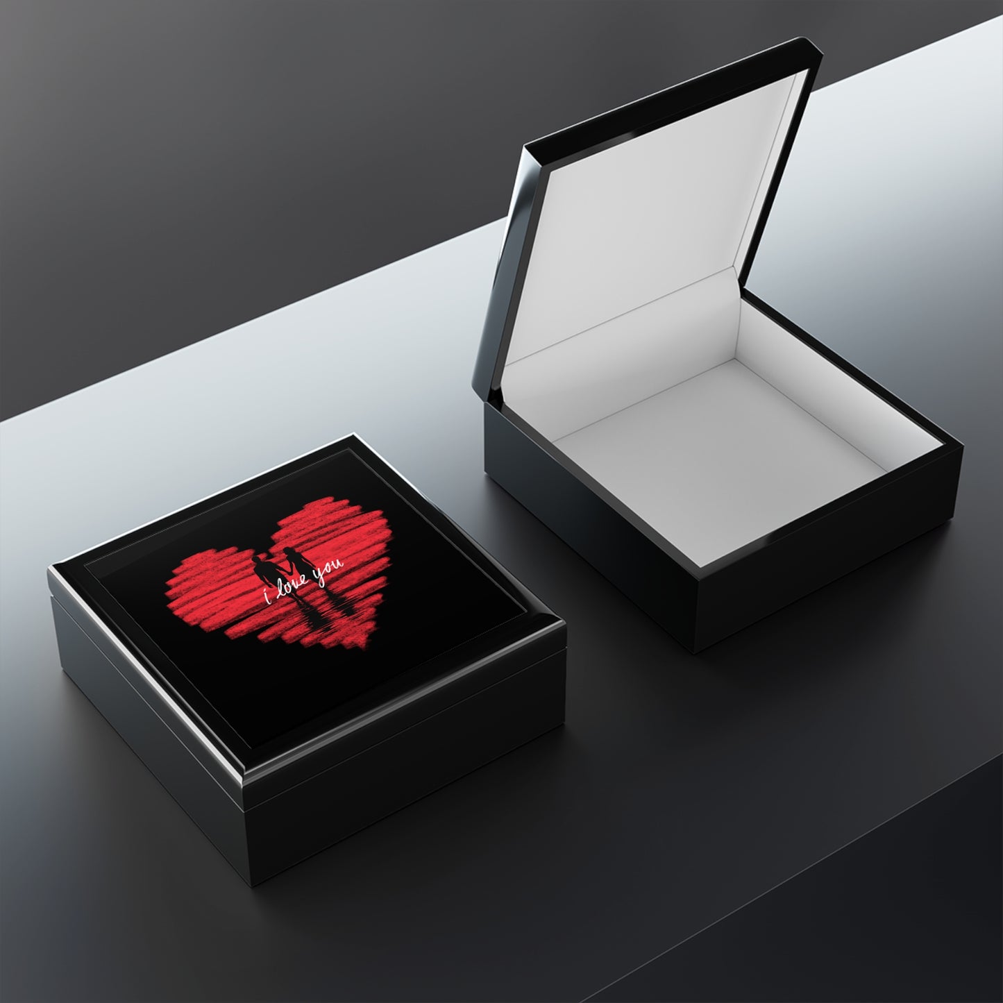 i love you Jewelry Box – Black Ceramic