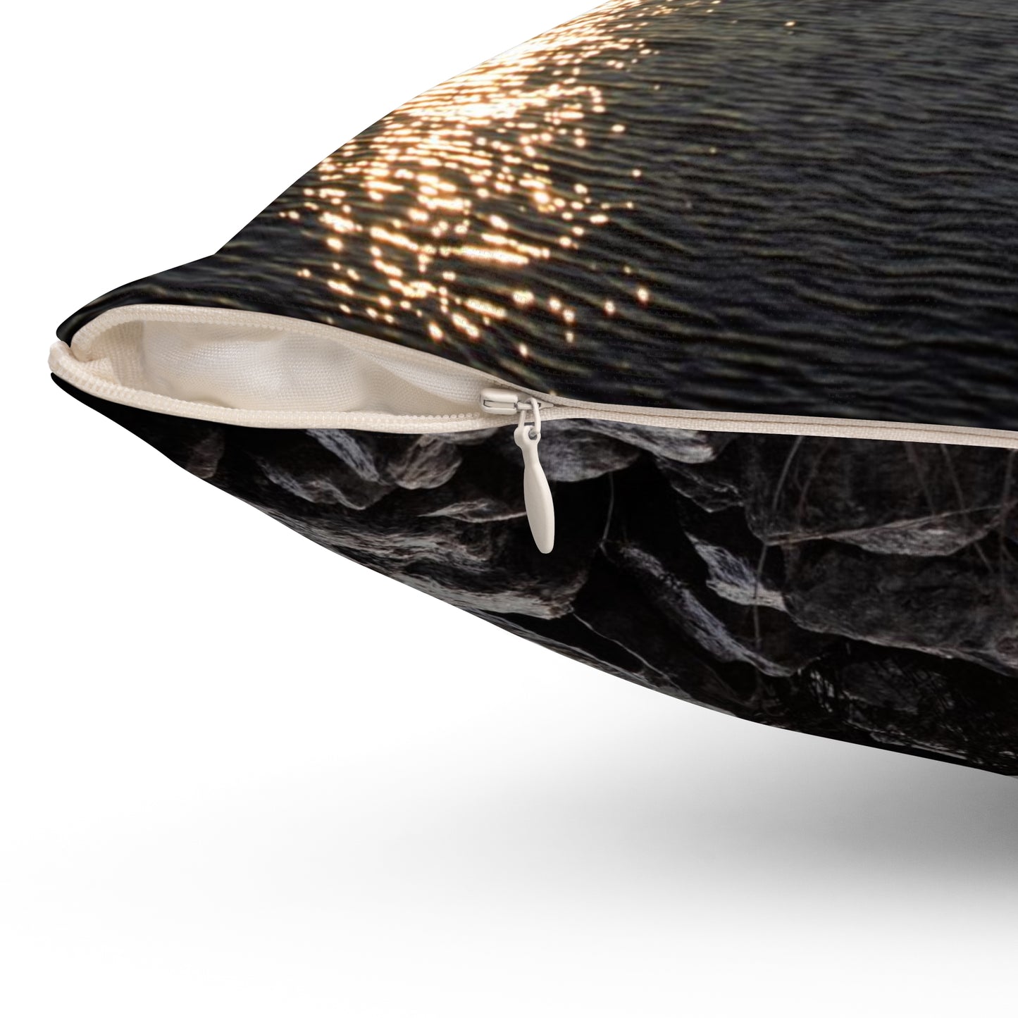 Spun Polyester Square Pillow - Light House