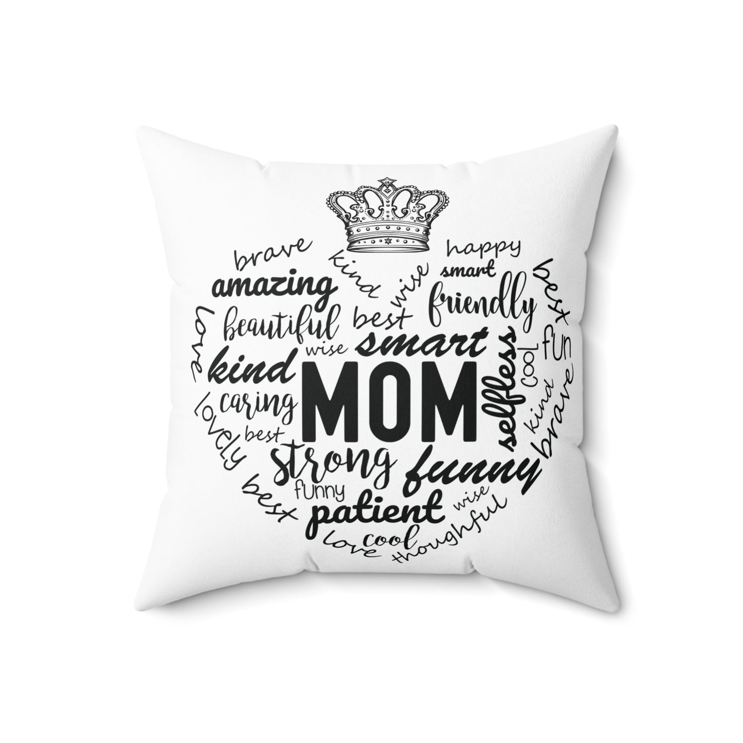 Spun Polyester Square Pillow - MOM and Sandle