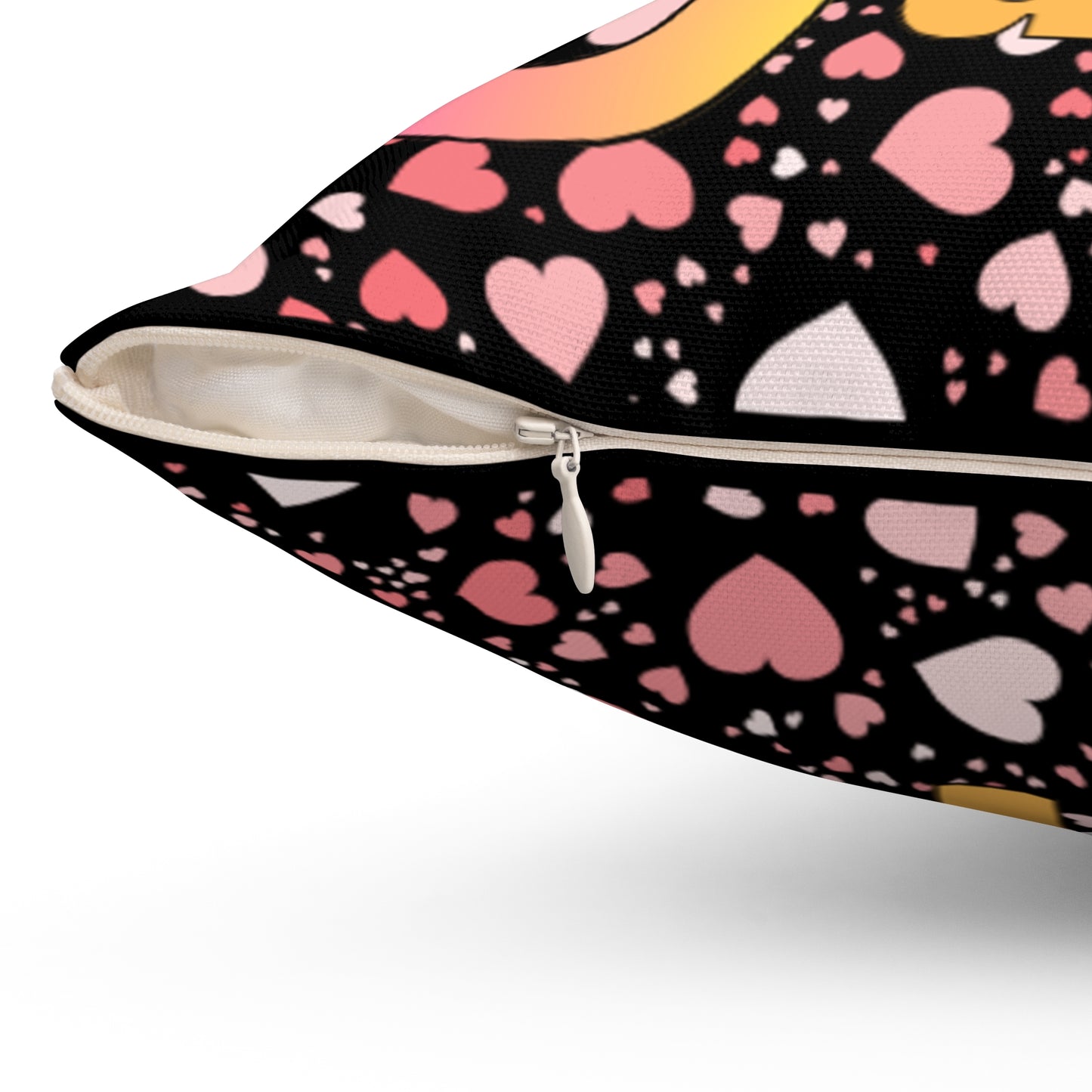 Spun Polyester Square Pillow Stupid Cupid Transformation Butterfly