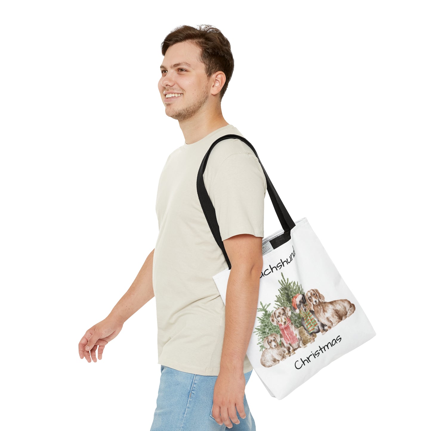Tote Bag (AOP) Dachshund Christmas