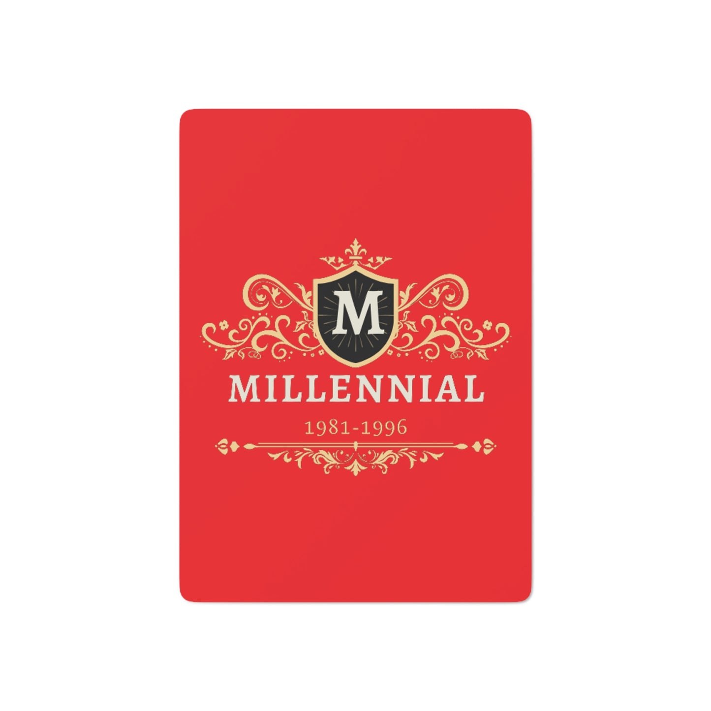 Red Poker Cards Millennial