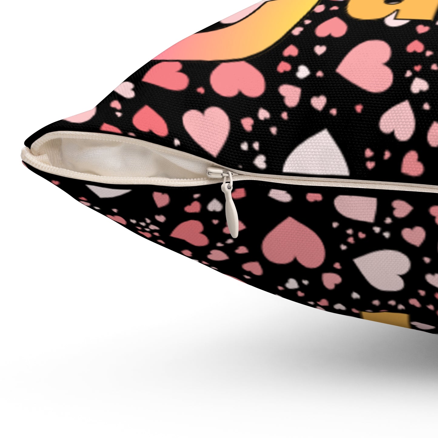 Spun Polyester Square Pillow Stupid Cupid Transformation Butterfly