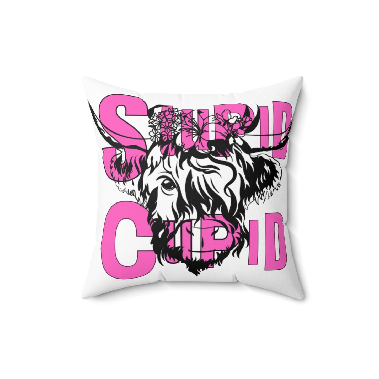 Highland Cow SC Spun Polyester Square Pillow MASTER