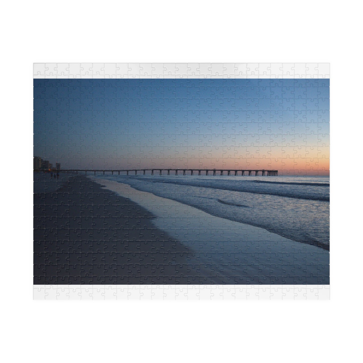 Puzzle (110, 252, 500, 1014-piece) Blue hour at the pier