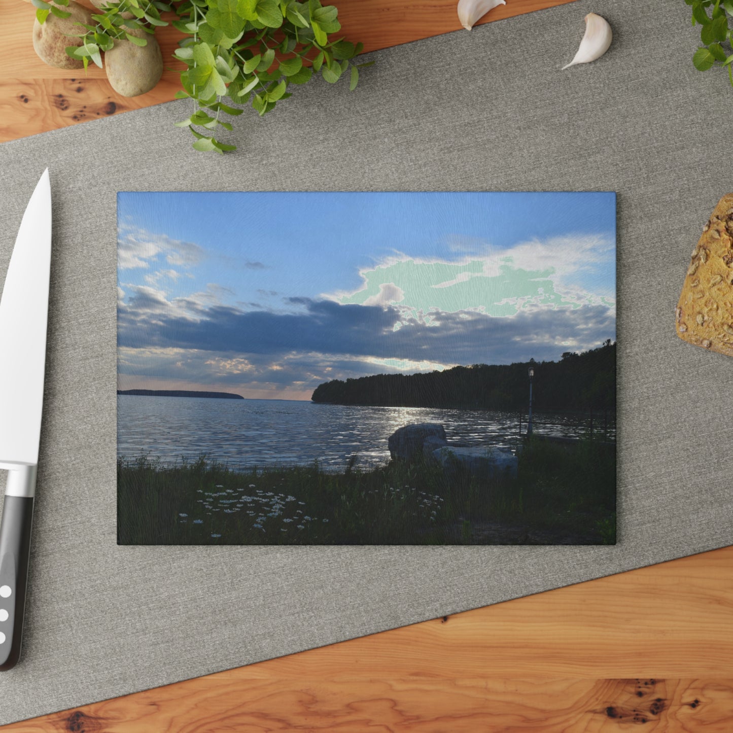 Glass Cutting Board - Garden Dream