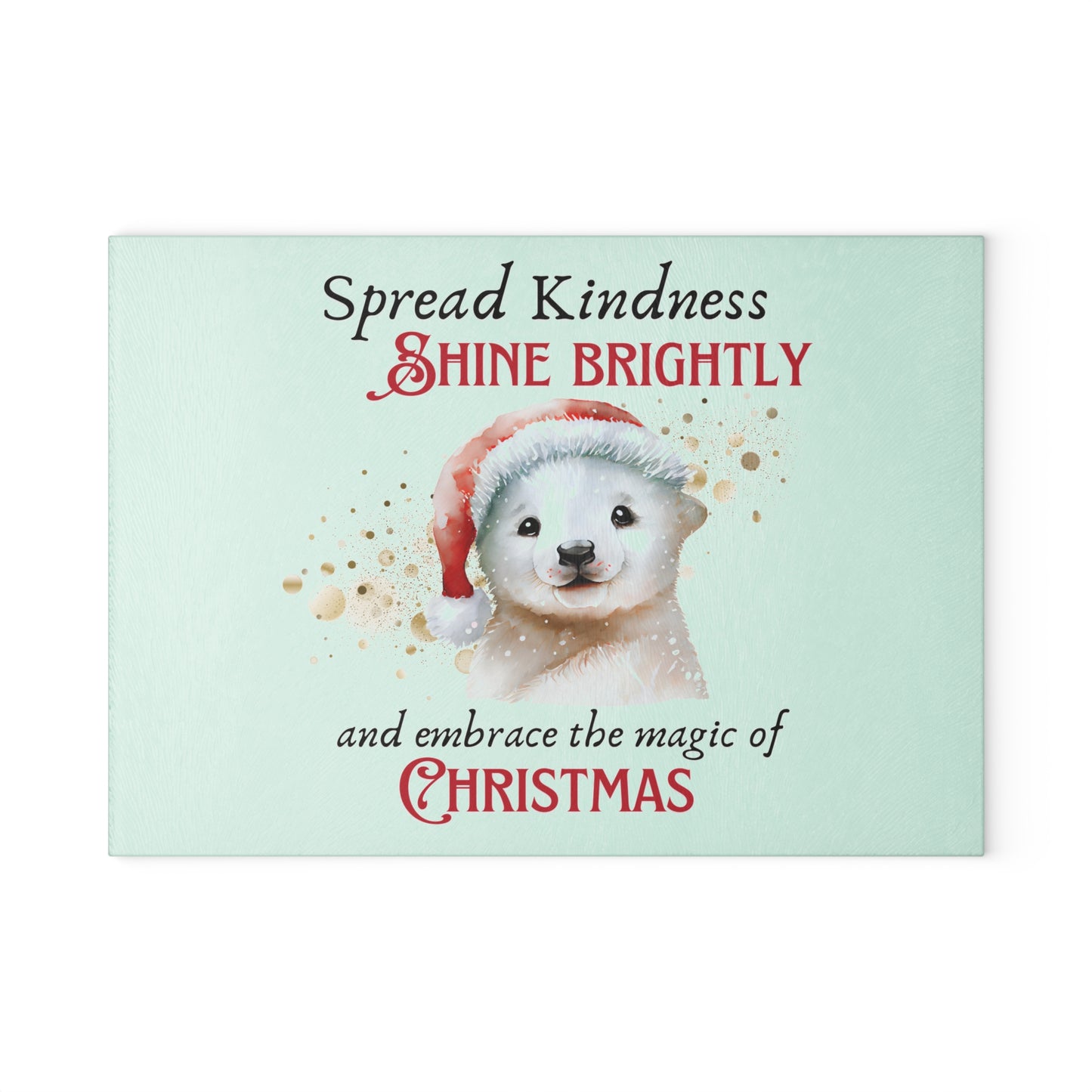 Glass Cutting Board - Seal with the Magic of Christmas