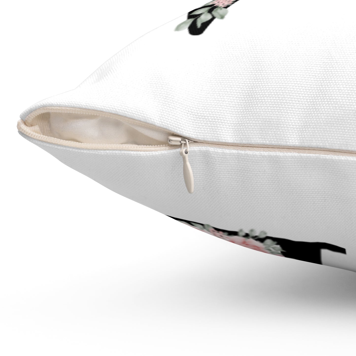 Spun Polyester Square Pillow Love