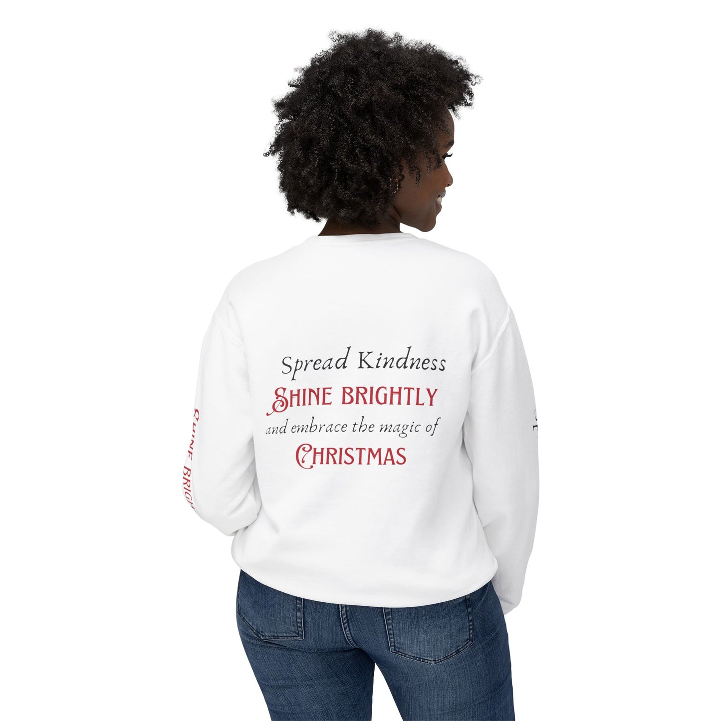Unisex Lightweight Crewneck Sweatshirt - Spread Kindness, Shine Brightly