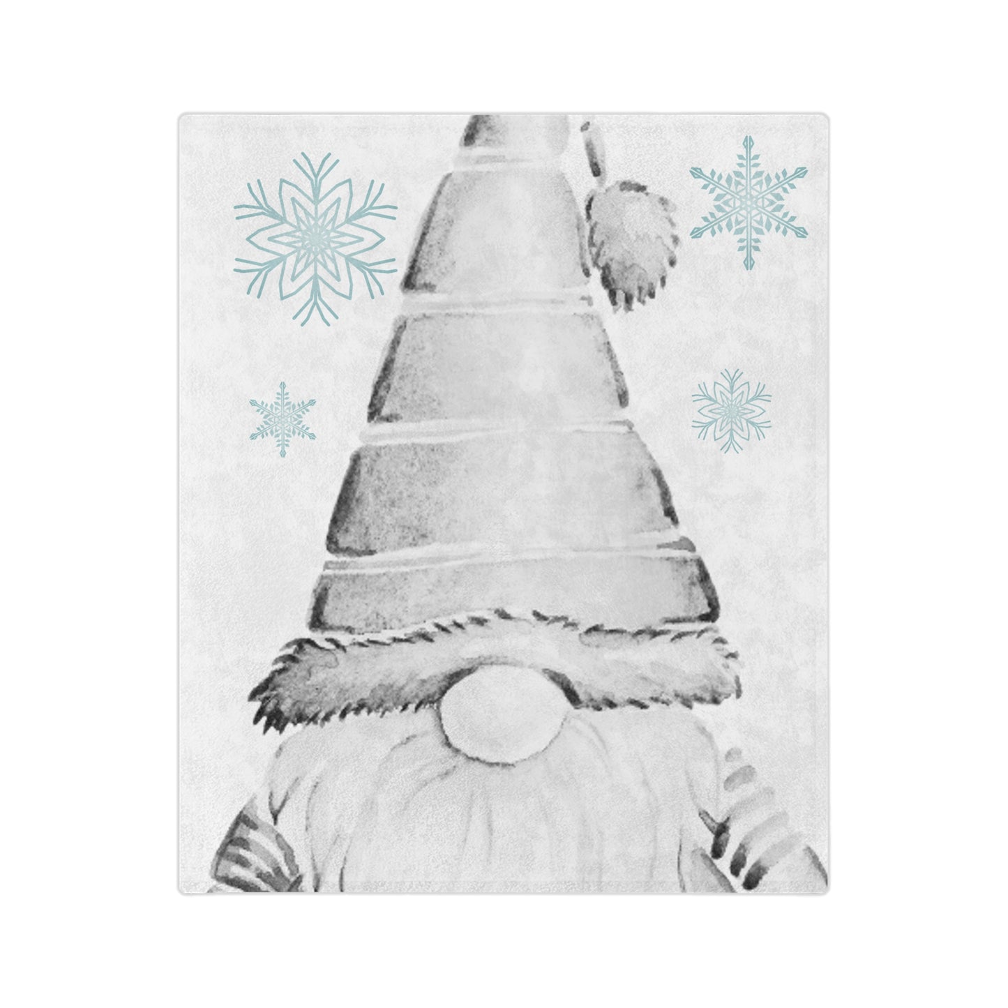 Velveteen Minky Blanket - Gnome for the Holidays